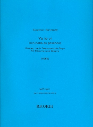 Yo lo vi fr Singstimme und Gitarre 2Spielpartituren
