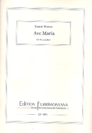 Ave Maria fr Frauenchor a cappella Partitur