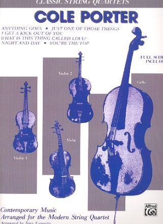 Cole Porter for string quartet score and parts