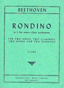 Rondino in E Flat Major op.posth. for 2 oboes, 2 clarinets, 2 horns and 2 bassoons study score
