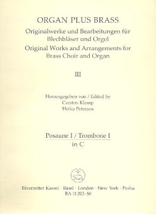 Toccata festiva fr Orgel und Blechblser Posaune 1 in C