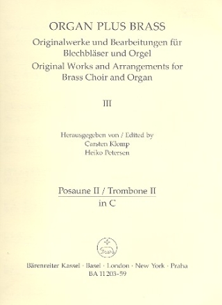 Toccata festiva fr Orgel und Blechblser Posaune 2 in C