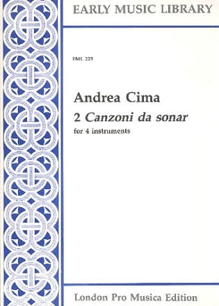 2 Canzoni da sonar for 4 instruments (SATB) 4 scores