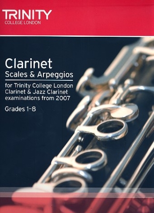 Scales and Arpeggios 2007 Grade 1-8 for clarinet (jazz clarinet)