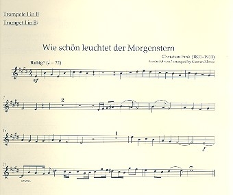 5 Choralvorspiele der Romantik fr Orgel und Blechblser (Posaunenchor) Trompete 1
