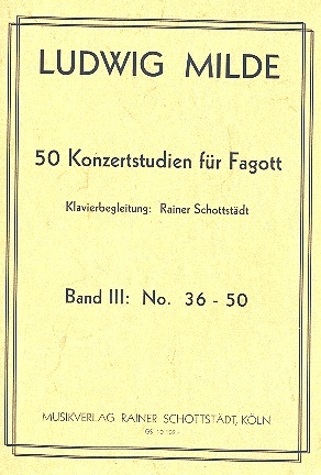 50 Konzertstudien Band 3 fr Fagott und Klavier