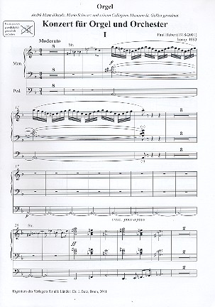 Konzert fr Orgel und Orchester Orgel solo