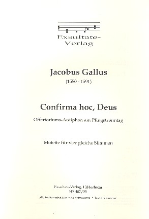 Confirma hoc Deus fr Frauenchor a cappella Partitur