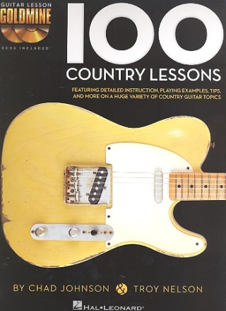 100 Country Lessons (+2 CD's): for guitar/tab