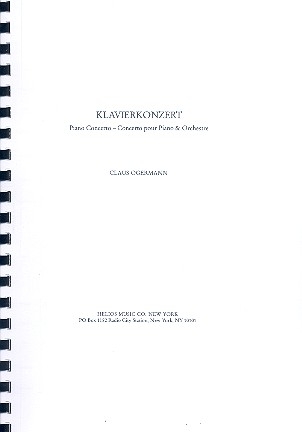Concerto - for piano and orchestra study score
