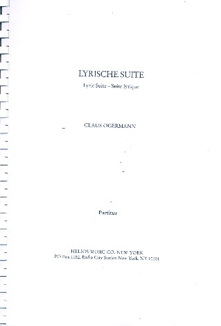 Lyrische Suite - fr Orchester Partitur