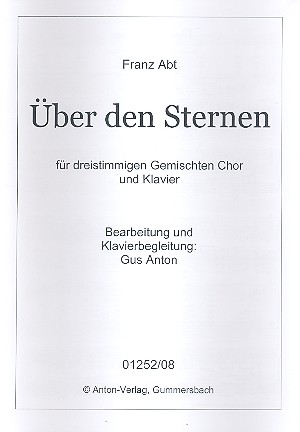 ber den Sternen fr gem Chor und Klavier Partitur