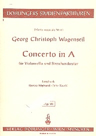 Wagenseil, Concerto A-Dur fr Violoncello und Streichorchester Studienpartitur