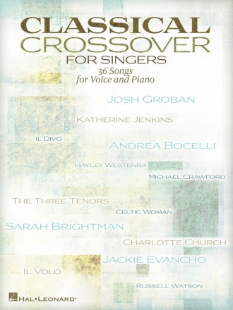 Classical Crossover for Singers for voice and piano score