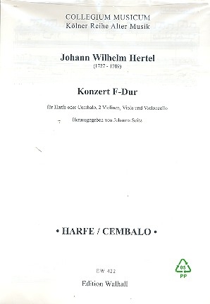 Konzert F-Dur fr Harfe (Cembalo), 2 Violinen, Viola und Violoncello Stimmensatz (solo-3-2-2-2)