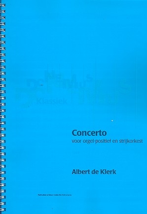 Concerto for organ positiv and string orchestra 1964 study score