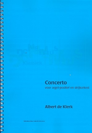 Concerto for organ positiv and string orchestra 1964 study score