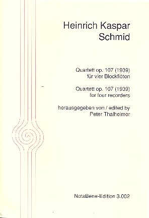Quartett op.107 fr 4 Blockflten (SATB) Partitur und Stimmen