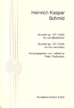 Quartett op.107 fr 4 Blockflten (SATB) Partitur und Stimmen