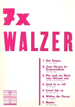 7 x Walzer: fr eine Singstimme und Klavier
