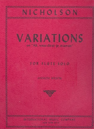 Variations on Ah vous dirai-je Maman for flute