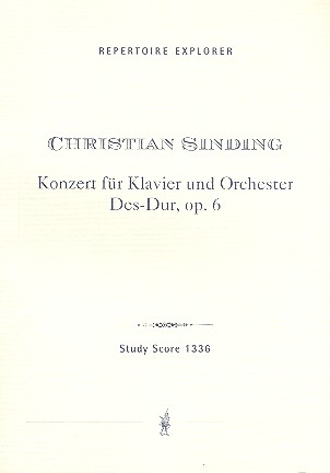 Konzert Des-Dur op.6 fr Klavier und Orchester Studienpartitur