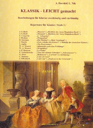 Klassik - leicht gemacht f�r Klavier zwei- und vierh�ndig