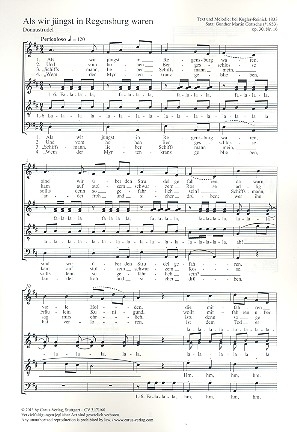Als wir jngst in Regensburg waren op.30,16 fr gem Chor a cappella Partitur