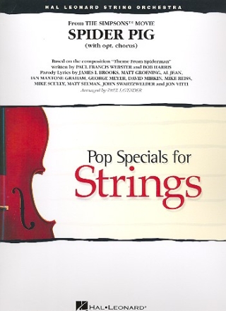 Spider Pig for string orchestra (with opt. chorus) score and parts (strings 12-12-6-6-6)