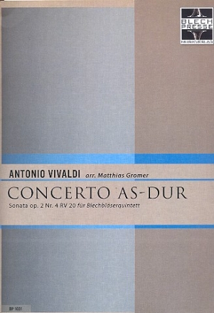 Concerto As-Dur fr Piccolo-Trompete, Trompete, Horn, Euphonium (Pos) und Tuba Partitur und Stimmen