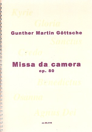 Missa da camera op.80 fr Sopran solo, gem Chor, horn, Harfe, Violoncello, Kontrabass, Orgel und Schlagzeug, Partitur
