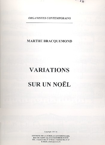 Variations sur un Noel pour orgue