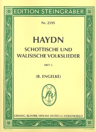 Schottische und walisische Volkslieder Band 3 fr Singstimme, Klavier, Violine (Flte) und Violoncello Partitur und Stimmen