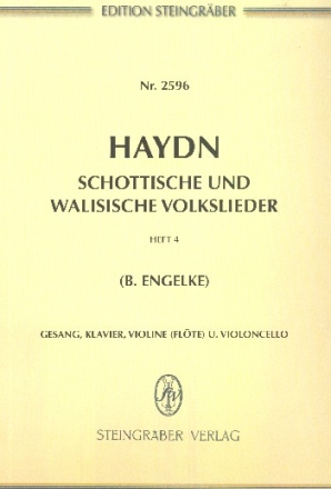 Schottische und walisische Volkslieder Band 4 fr Singstimme, Klavier, Violine (Flte) und Violoncello Partitur und Stimmen