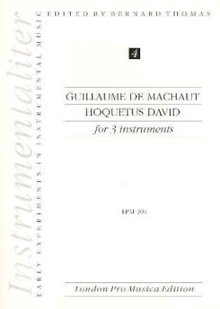 Hoquetus David for 3 instruments score and parts