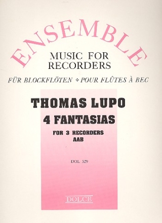 4 Fantasias for 3 recorders (AAB) score and parts