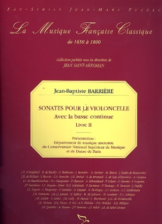 Sonates pour le violoncelle et la basse continue livre 2  facsimil