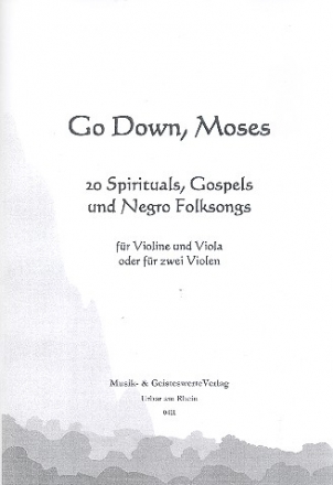 Go down Moses fr Violine und Viola (2 Violen)Spielpartitur