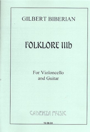 Folklore IIIb for cello and guitar score and part,  archive copy