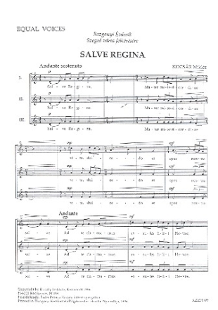 Salve Regina fr Frauenchor a cappella Partitur