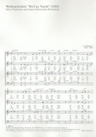 Heil'ge Nacht fr gem Chor a cappella Partitur