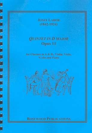 Quintett D-Dur op.11 fr Klarinette in A und B, Violine, Viola, Violoncello und Klavier Partitur und Stimmen