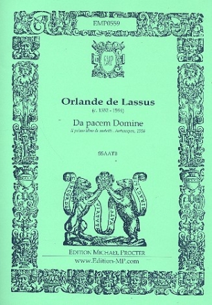 Da pacem Domine for 6 voices (mixed chorus) a cappella score