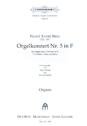 Konzert F-Dur Nr.5 fr Orgel und Orchester Orgel
