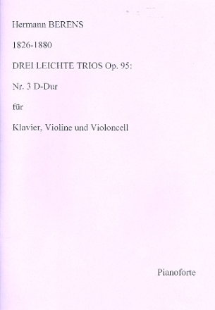 Trio D-Dur op.95,3 fr Violine, Violoncello und Klavier Stimmen,  Archivkopie