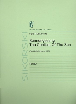 Sonnengesang (revidierte Fassung 5/98) fr Violoncello solo (+ div. Instrumente), gem Chor und 2 Schlagzeuge Partitur,  Archivkopie