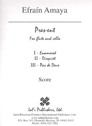 Pres-ent for flute and cello score and parts