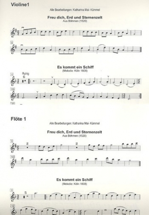 Weihnachtslieder Band 1 fr Streichorchester (Holzblser und Percussion ad lib) Stimmensatz (Streicher 3-2-2--1-2-2)