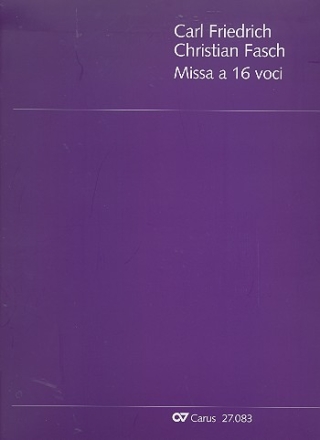 Missa a 16 voci fr 16 Stimmen (gem Chor) und Orgel Partitur