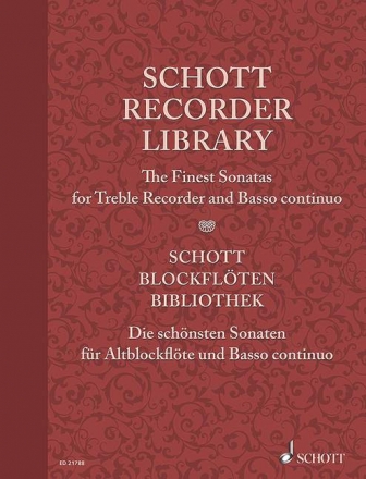 Die schnsten Sonaten fr Altblockflte und Bc